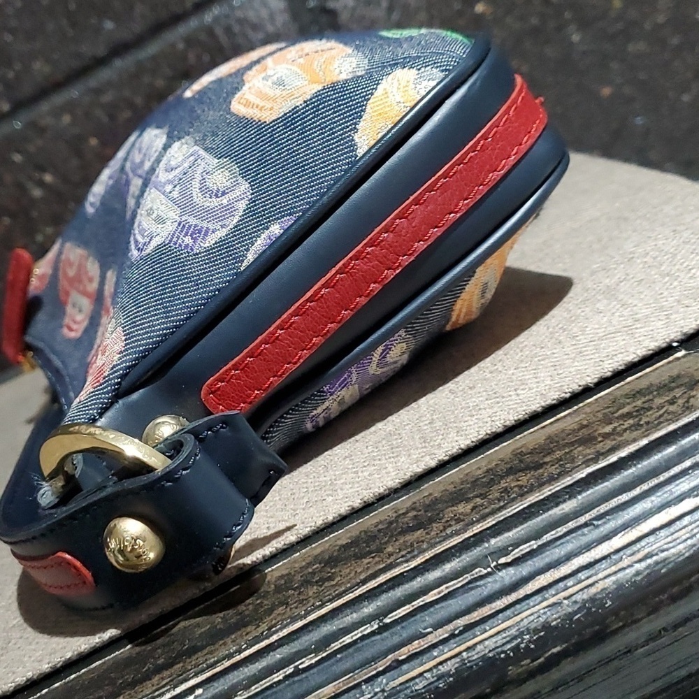 VINTAGE BRACCIALINI BAG W CARS WOMENS SHOULDER BAG SMALL BLUE RED ORANGE - Picture 4 of 16